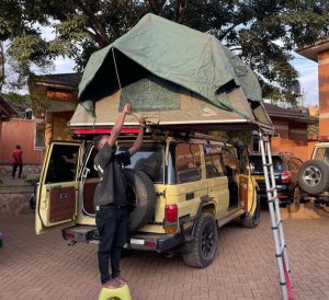 nothing beats the Toyota Land Cruiser Hardtop with a rooftop tent
