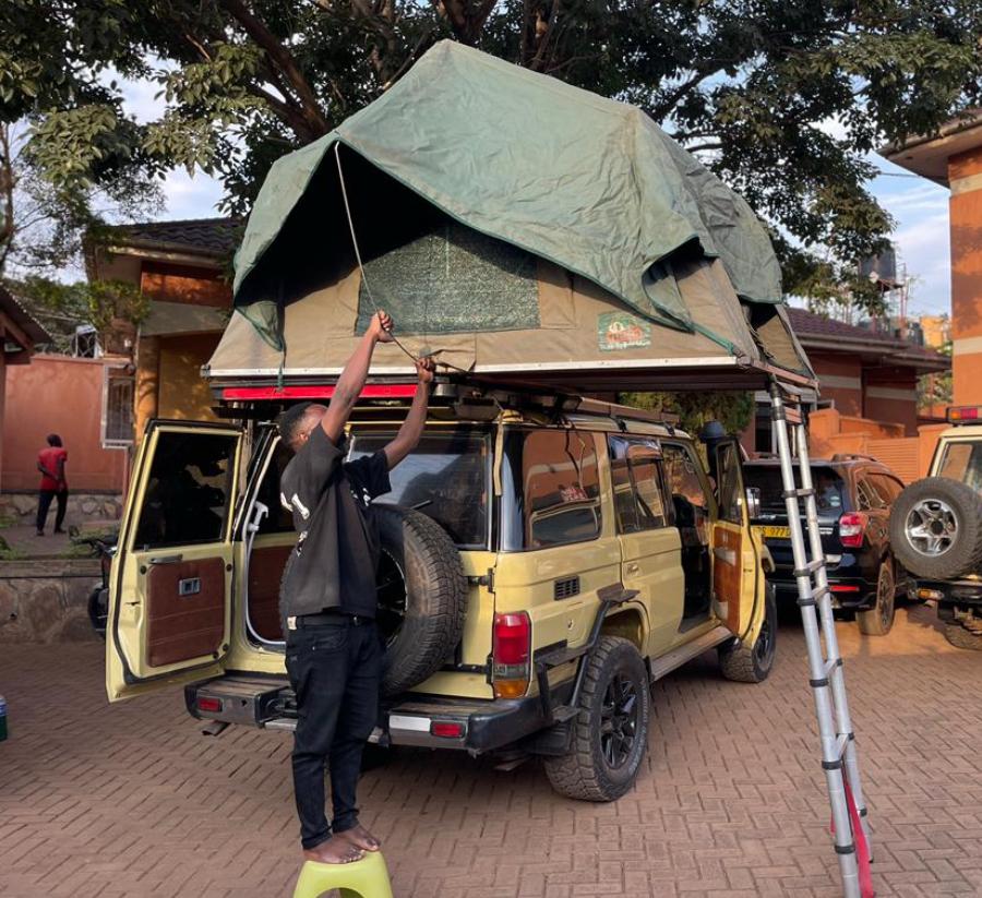 nothing beats the Toyota Land Cruiser Hardtop with a rooftop tent